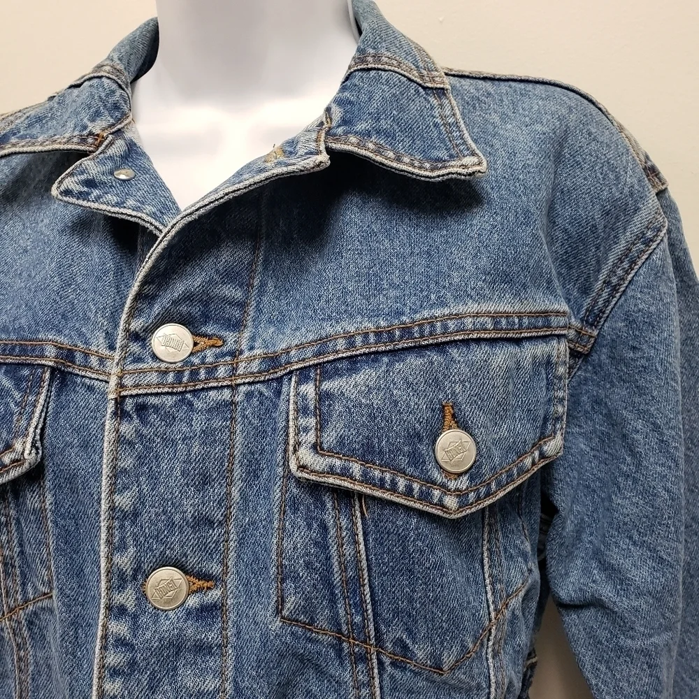Bongo Womens Cropped Denim Jacket Vintage USA  Size Small - Picture 3 of 7